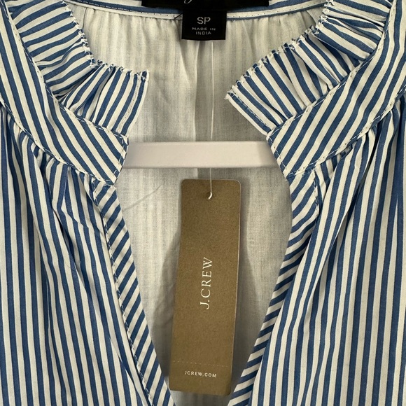 J. Crew Tiered Blue and White Striped Dress NWT - Picture 4 of 7